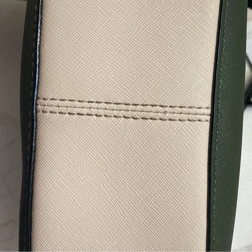 Kate spade rare colorblock crossbody messenger bag green black cream